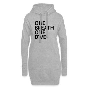 One Breath One Dive V - Hoodie-Kleid - Grau meliert - Vorne