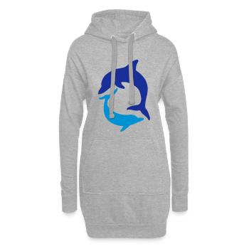 delphin - Hoodie-Kleid - Grau meliert - Vorne