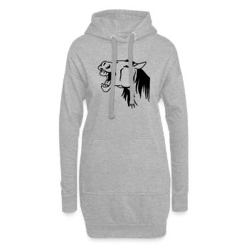 Yawning Horse - Hoodie Dress - heather grey - Front