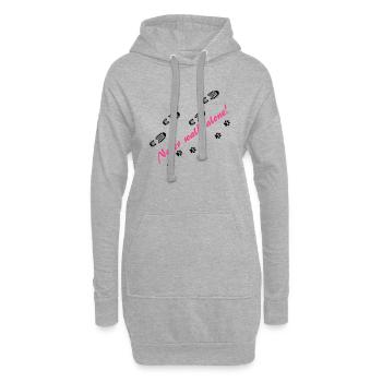 Never walk alone - Hoodie-Kleid - Grau meliert - Vorne
