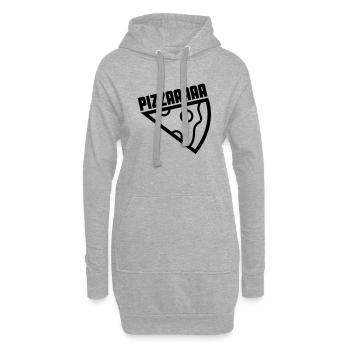 pizzaaaa - Sweat-shirt à capuche long Femme - gris chiné - Devant