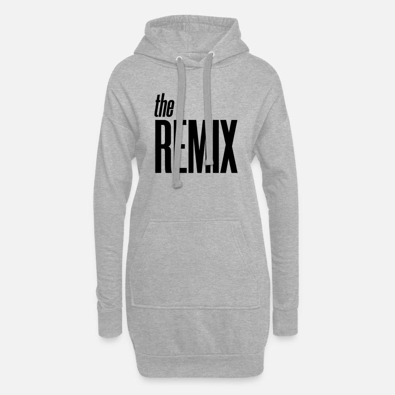 The Remix - Farbwechsel - Hoodie-Kleid - Grau meliert