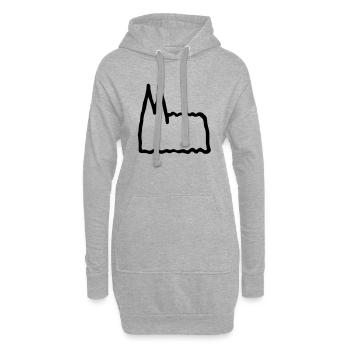 Kölner Dom - Hoodie-Kleid - Grau meliert - Vorne