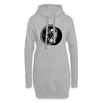 felge_t1 - Hoodie-Kleid - Grau meliert - Vorne