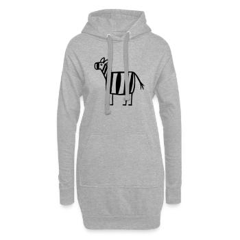 Zebra - Hoodie-Kleid - Grau meliert - Vorne