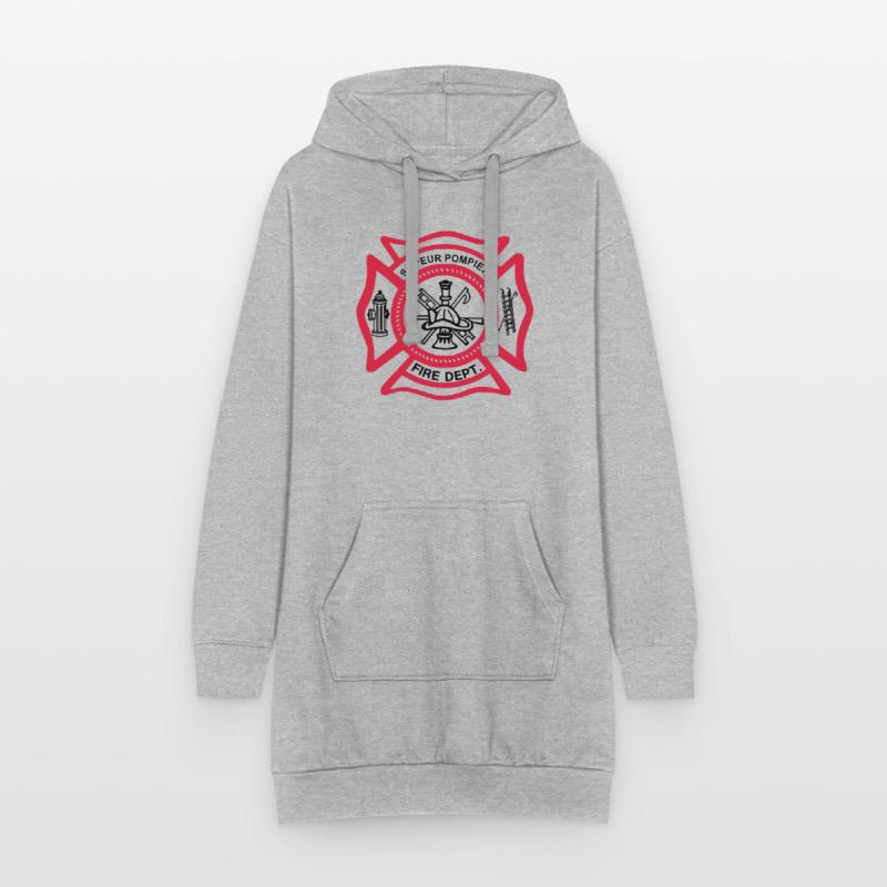 shield firefighter Hoodie Dress
