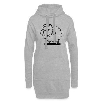 Sheep - © roil - Sweat-shirt à capuche long Femme - gris chiné - Devant