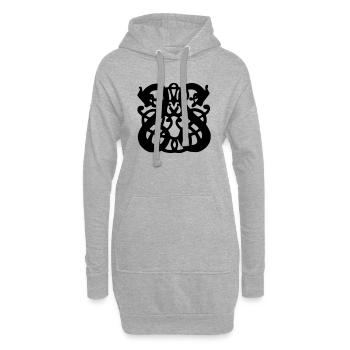 Wikinger - Hoodie-Kleid - Grau meliert - Vorne