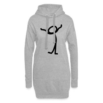 Comic - Hoodie-Kleid - Grau meliert - Vorne