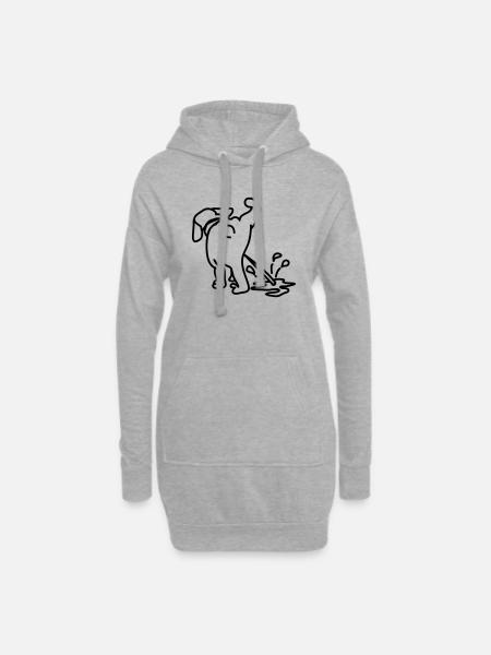 pinkelhund - Hoodie-Kleid - Grau meliert