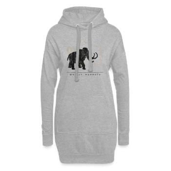 wolliges Mammut (in die Jahre gekommen) - Sweat-shirt à capuche long Femme - gris chiné - Devant