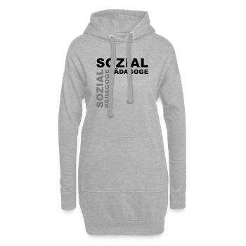 Sozialpädagoge - V2 - Hoodie-Kleid - Grau meliert - Vorne