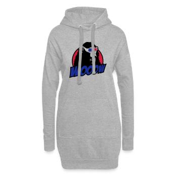 3D Glasses amazed Monkey - Sweat-shirt à capuche long Femme - gris chiné - Devant