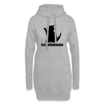 Schrödingers Katze - Hoodie-Kleid - Grau meliert - Vorne