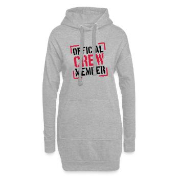 Official Crew Member Stamp Design - Sweat-shirt à capuche long Femme - gris chiné - Devant