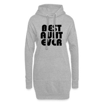 Best Aunt ever - Hoodie-Kleid - Grau meliert - Vorne