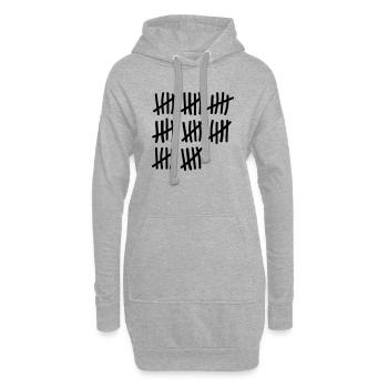 40 Anniversaire - Sweat-shirt à capuche long Femme - gris chiné - Devant