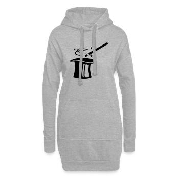 Zauberer - Hoodie-Kleid - Grau meliert - Vorne