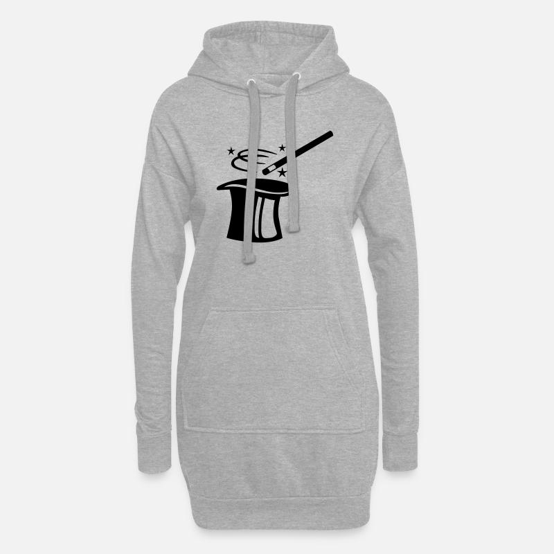 Zauberer - Hoodie-Kleid - Grau meliert