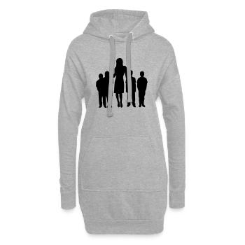 Éducateur - Sweat-shirt à capuche long Femme - gris chiné - Devant