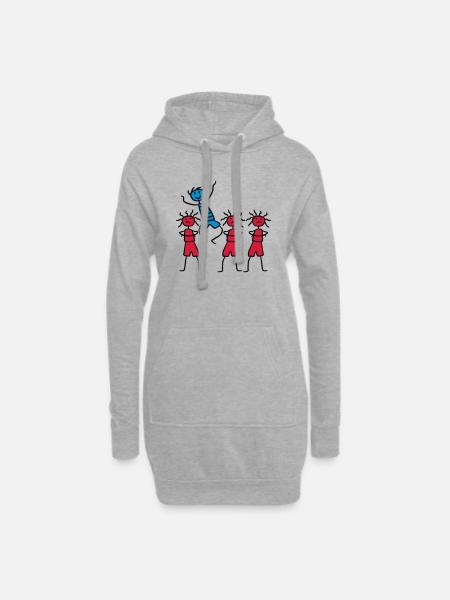 Être différent heureux Funny Boy - Sweat-shirt à capuche long Femme - gris chiné