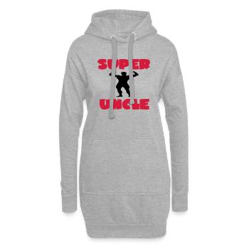 Super uncle - Sweat-shirt à capuche long Femme - gris chiné - Devant