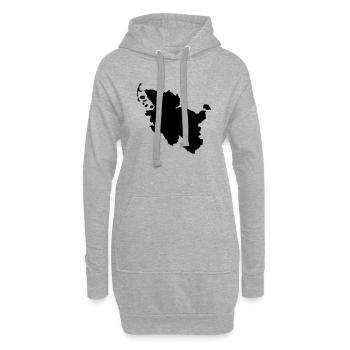 Schleswig Holstein - Hoodie-Kleid - Grau meliert - Vorne