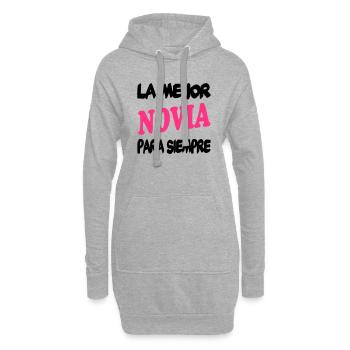 La mejor novia para siempre 111 - Hoodie-Kleid - Grau meliert - Vorne