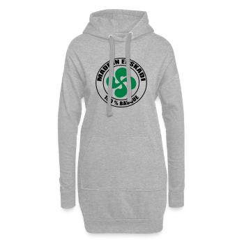 Made in Euskadi lauburu - Sweat-shirt à capuche long Femme - gris chiné - Devant