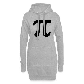 π / ∏ / Pi / Kreiszahl (Mathe / Geometrie) - Hoodie-Kleid - Grau meliert - Vorne