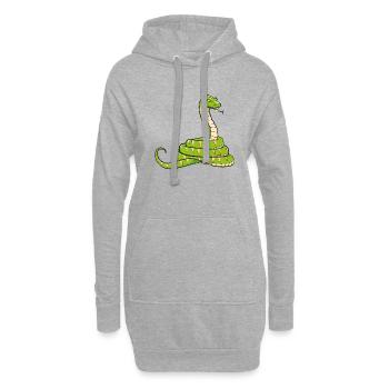 Schlange - Hoodie-Kleid - Grau meliert - Vorne