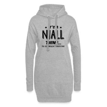 niall its a name thing - Hoodie Dress - heather grey - Front