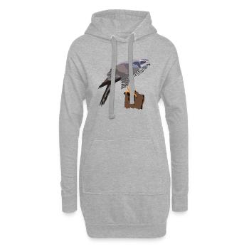 Habicht - Hoodie-Kleid - Grau meliert - Vorne