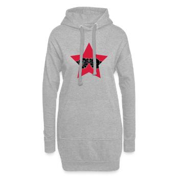 stern_faust_2 - Hoodie-Kleid - Grau meliert - Vorne