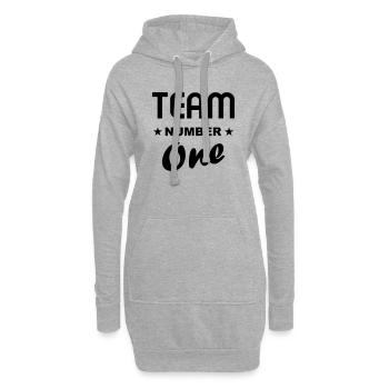 Team One - Hoodie-Kleid - Grau meliert - Vorne