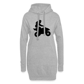 Quad - Hoodie-Kleid - Grau meliert - Vorne