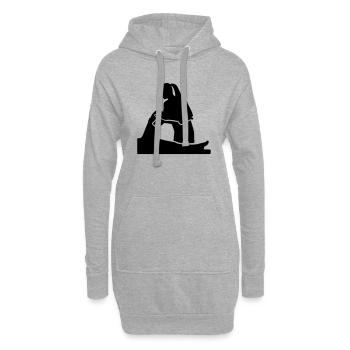 Physiothérapeute - Sweat-shirt à capuche long Femme - gris chiné - Devant