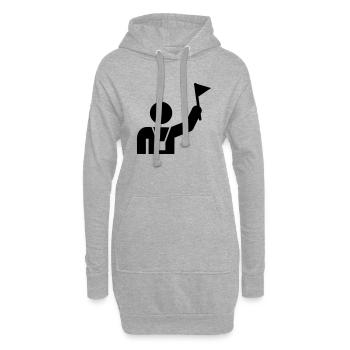 Reiseleiter - Hoodie-Kleid - Grau meliert - Vorne