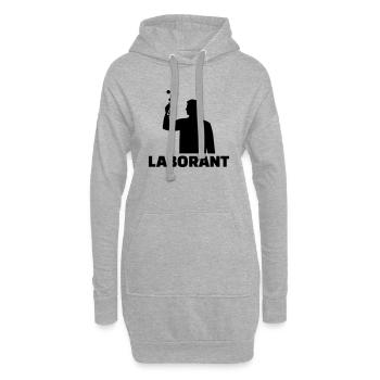Laborant - Hoodie-Kleid - Grau meliert - Vorne