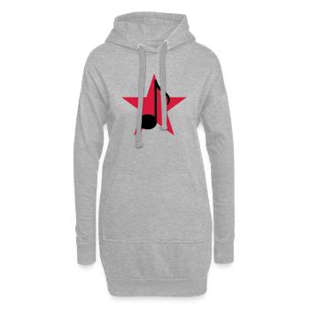 musique / musicien / music / musician - Sweat-shirt à capuche long Femme - gris chiné - Devant