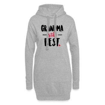 Grandma is the best - Sweat-shirt à capuche long Femme - gris chiné - Devant
