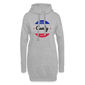 Onkel / Tante / Vetter / Cousin / Kusine - Hoodie-Kleid - Grau meliert - Vorne