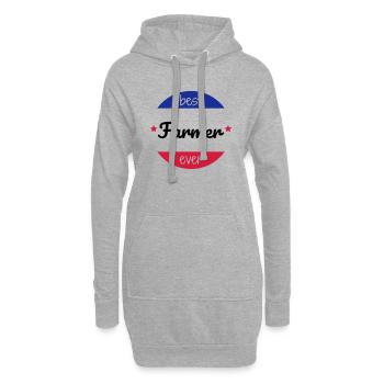 Agriculture / Agriculteur / Ferme / Paysan - Sweat-shirt à capuche long Femme - gris chiné - Devant