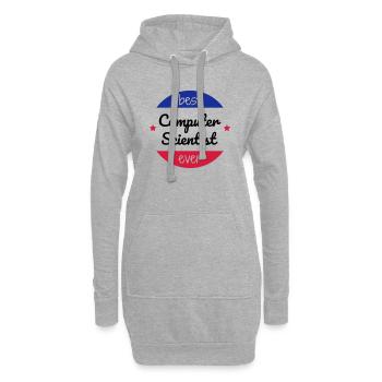 informatique / informaticien / ordinateur / geek - Sweat-shirt à capuche long Femme - gris chiné - Devant