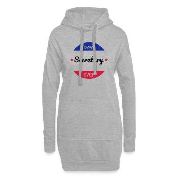Sekretärin / Sekretariat / Assistenten / Manager - Hoodie-Kleid - Grau meliert - Vorne