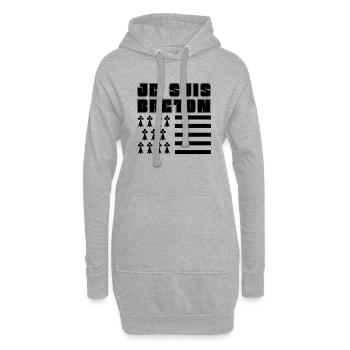 Je suis Breizh - Sweat-shirt à capuche long Femme - gris chiné - Devant