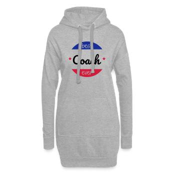 Coach / Coaching / Trainer / Sport - Hoodie-Kleid - Grau meliert - Vorne