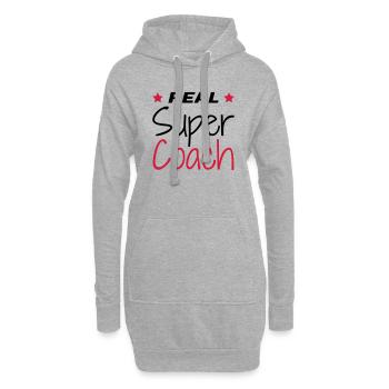Coach / Coaching / Trainer / Sport - Hoodie-Kleid - Grau meliert - Vorne