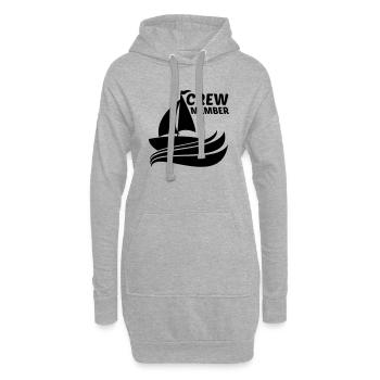 membre d'équipage équipe de membres conception de - Sweat-shirt à capuche long Femme - gris chiné - Devant