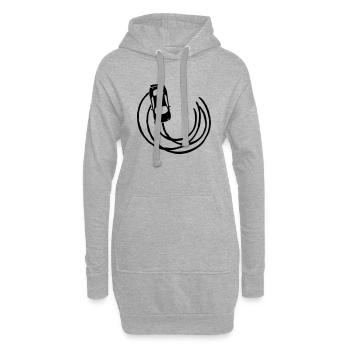 kreis kurve bremsspuren driften sportauto auto ras - Hoodie-Kleid - Grau meliert - Vorne